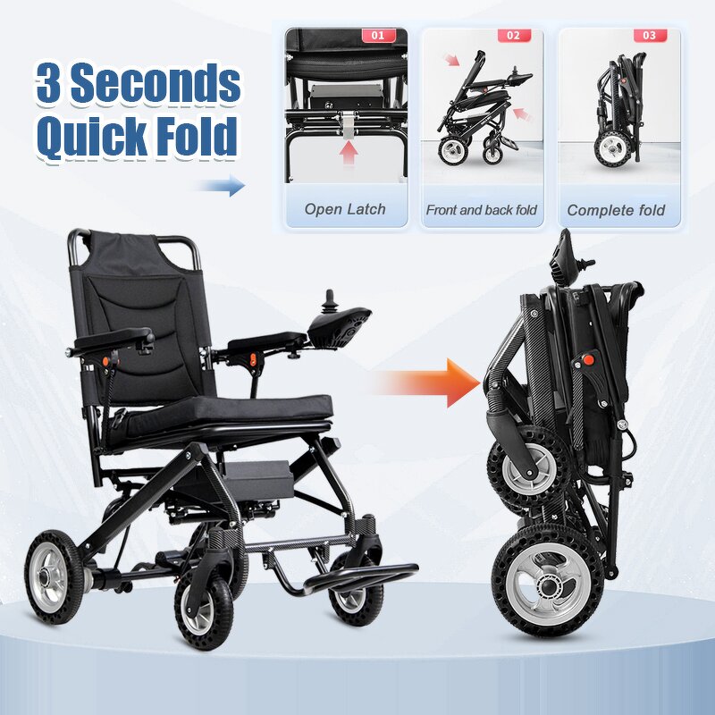 Electric Wheelchair Manufacturer - 9.8KG 10A Lithium Battery Ultra Light Weight Aluminum Foldable