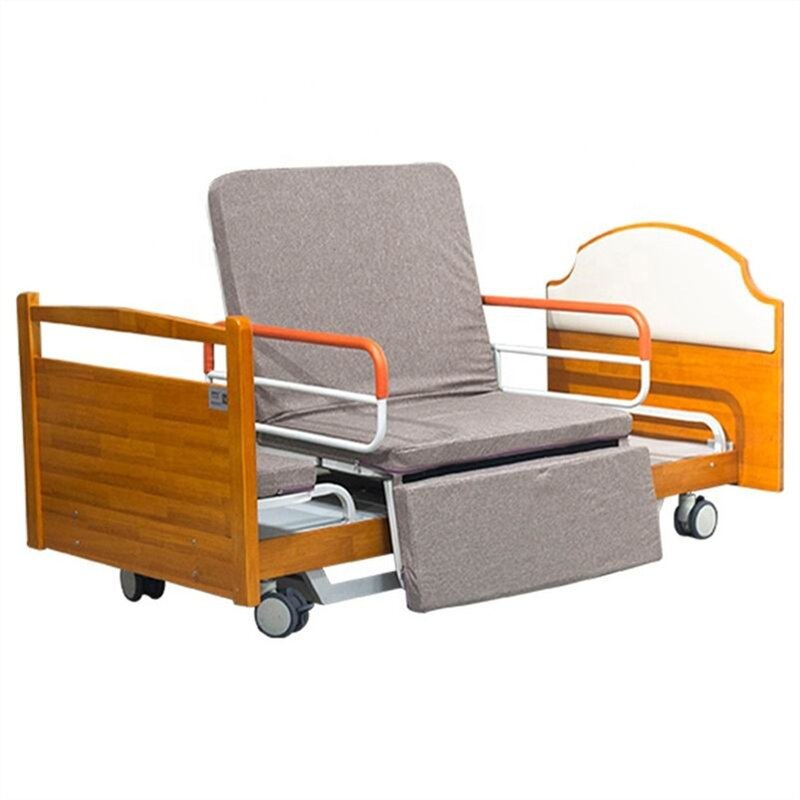 Nursing Bed Manufacturer - Adjustable Home Patient Care Wooden 5 Function Rotating Automatic Electric