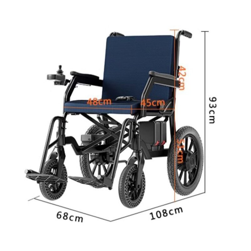 Electric Wheelchair Manufacturer - 2024 Hot Airplane Lithium Battery Aluminum Lightweight Foldable Widened Off-road