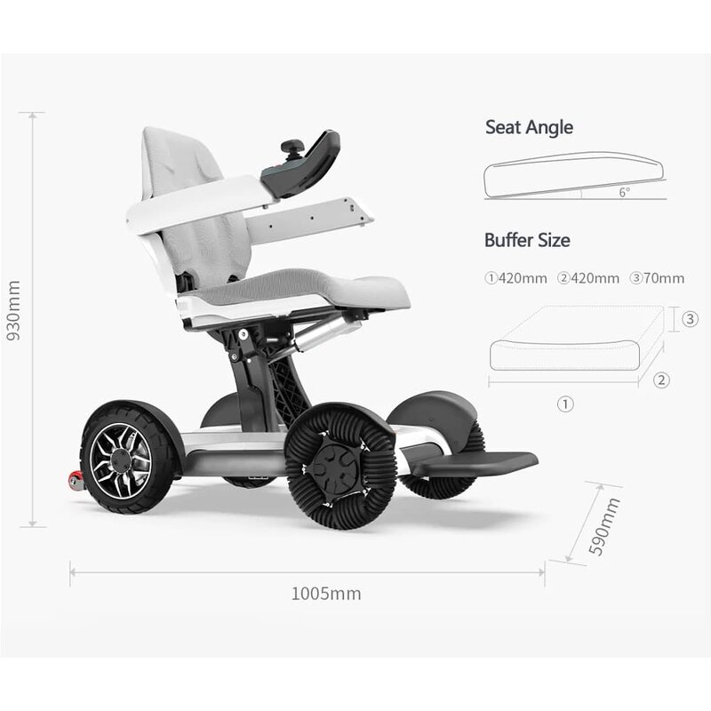 Electric Wheelchair Manufacturer - Luxury Smart Remote Control All Terrain Portable Folding for Elderly
