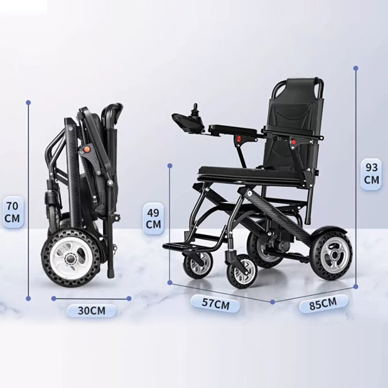 Electric Wheelchair Manufacturer - 10 Ah Portable 9.8 Kg Aluminum Alloy Folding Light Weight