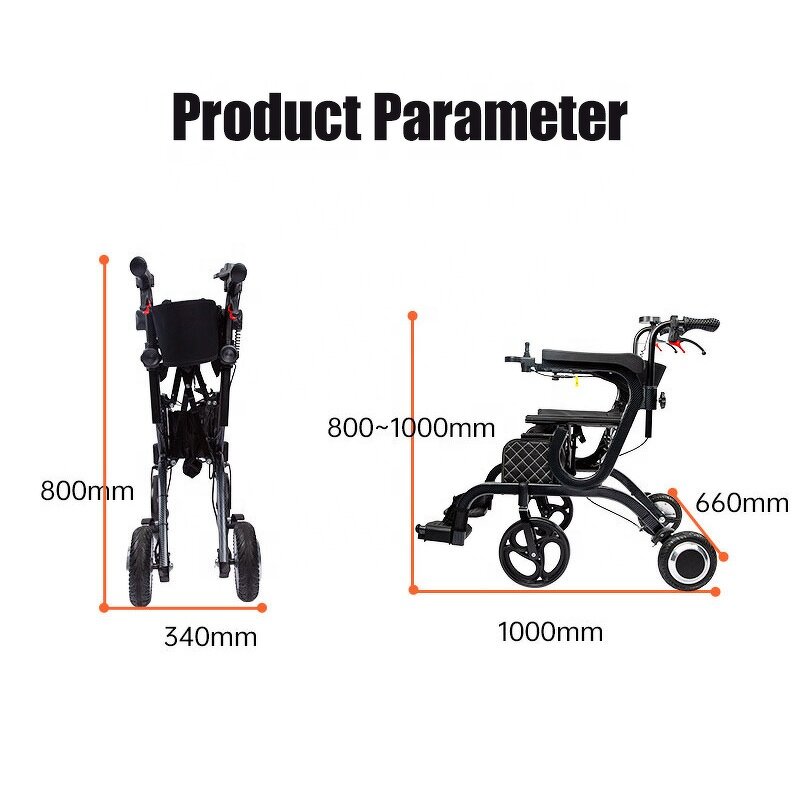 Rollator Walker Manufacturer - Multi-Functional Portable Lightweight Folding 5 in 1 Electric for Shopping Cart
