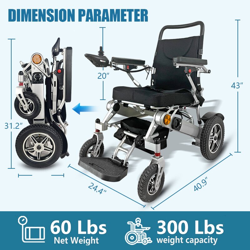 Electric Wheelchair Manufacturer - Hot Sale Intelligent Remote Control Automatic 12A Lithium Battery Reclining
