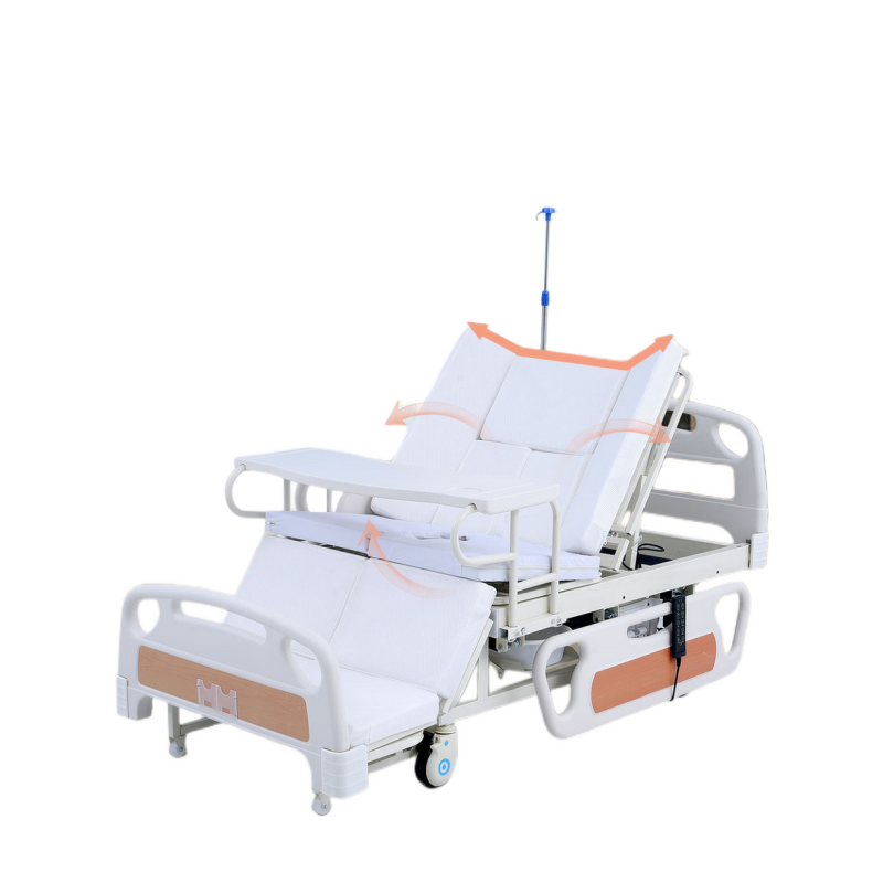 Medical Bed Manufacturer - Hot Sale Deluxe Multifunctional Electric With Toilet Table and ABS Guardrail