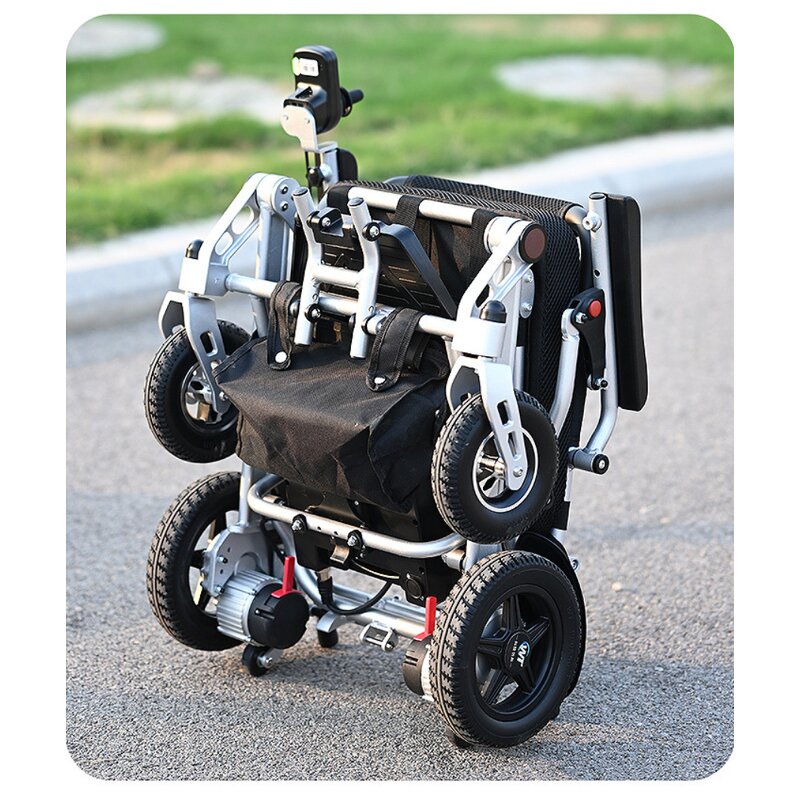 Electric Wheelchair Manufacturer - Fully Automatic Smart Aluminum Alloy Portable Folding with 12A Battery
