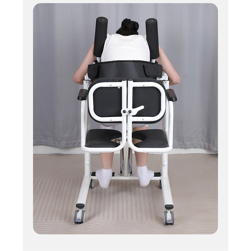 Transfer Wheelchair Manufacturer - Multi-Functional Hydraulic Mobile Bedside Shifter Toilet Assisted with Seat Belt