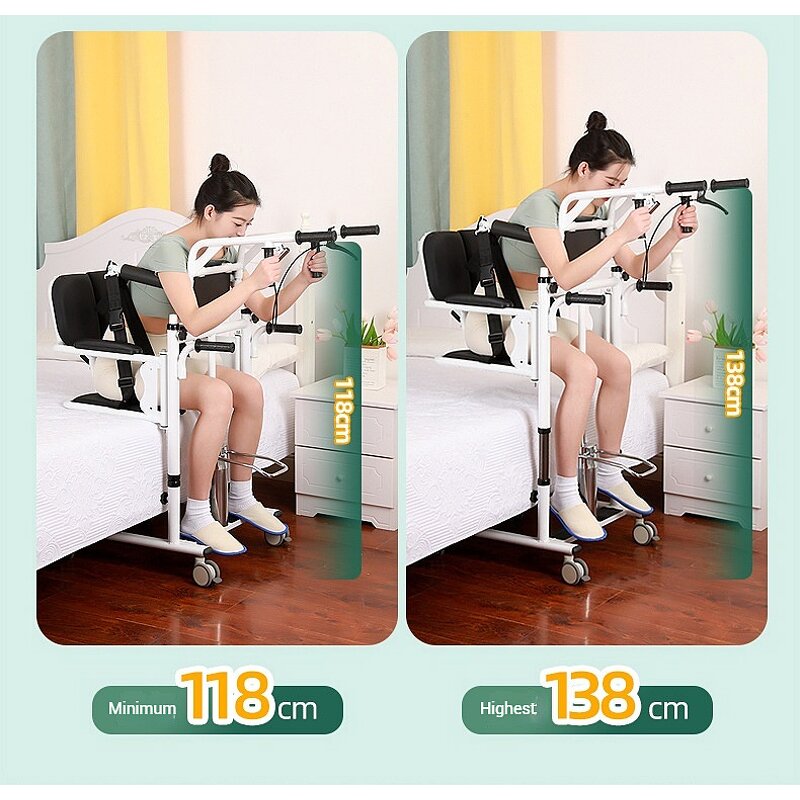 Lifting Machine Manufacturer - Multifunctional Patient Medical Hydraulic Manual Lift and Shift Wheelchair