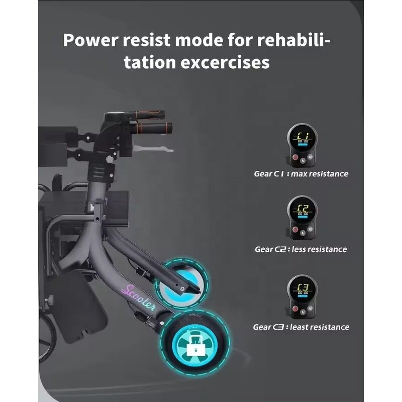 Electric Wheelchair Manufacturer - Multifunctional Scooter Lightweight Walker Lithium Battery