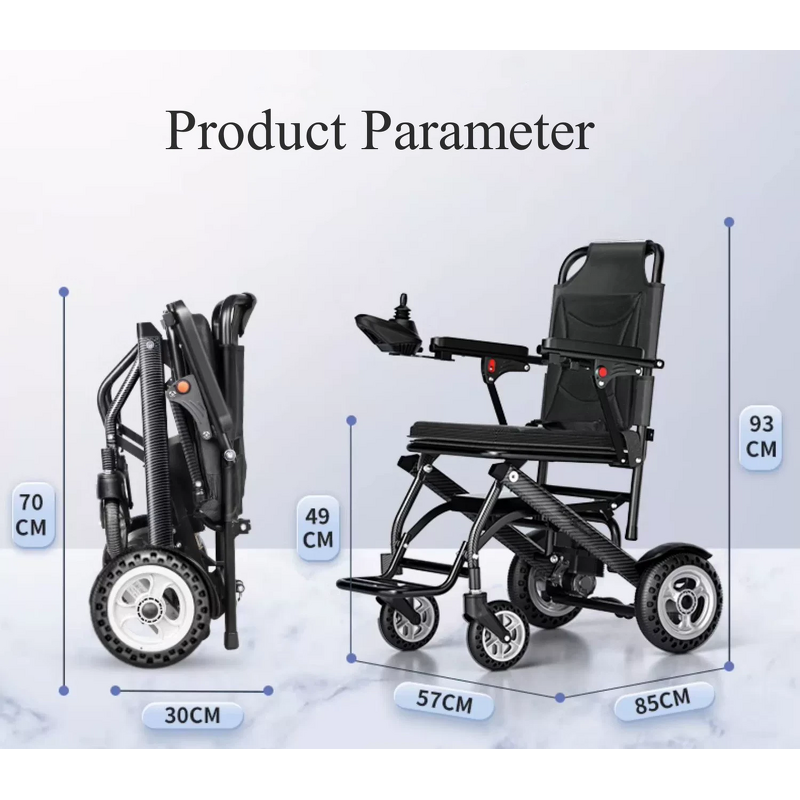 Electric Wheelchair Manufacturer - 9.8 Kg Foldable Aluminum Alloy 6A Lithium Battery for Disabled