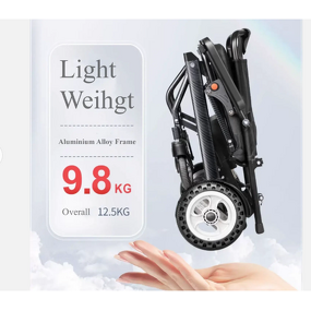 Electric Wheelchair Manufacturer - 9.8 Kg Foldable Aluminum Alloy 6A Lithium Battery for Disabled