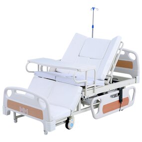 Medical Bed Manufacturer - Hot Sale Deluxe Multifunctional Electric With Toilet Table and ABS Guardrail