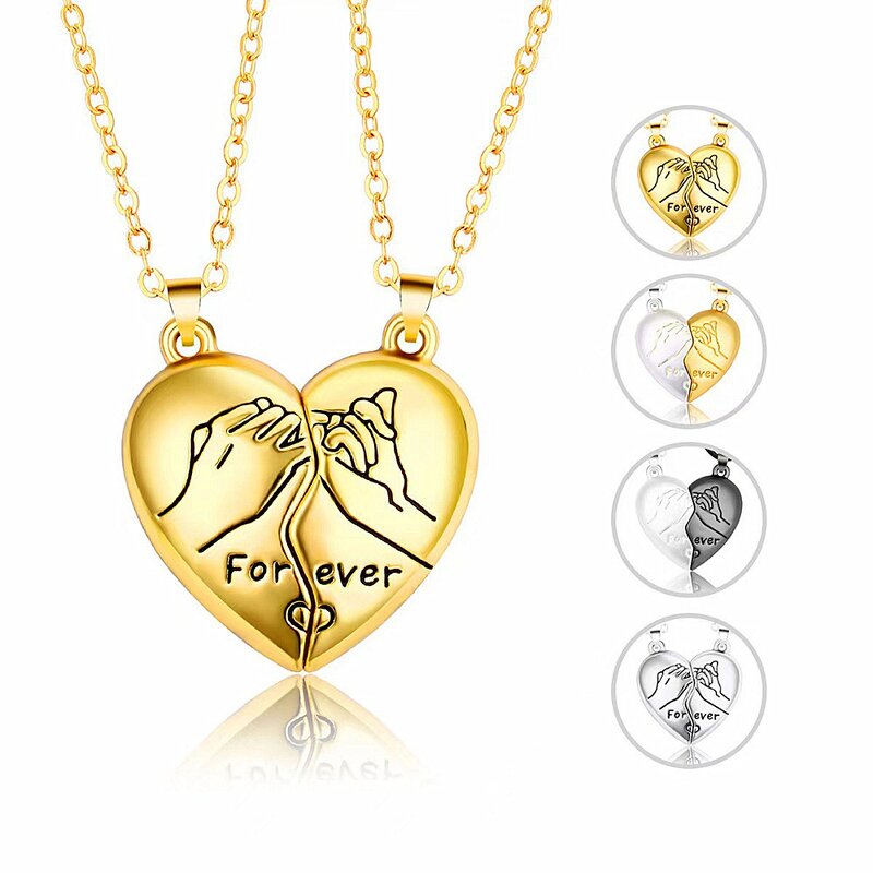 Couple Necklace Manufacturer - 2026 Gold Plated Heart Shape Friendship Choker