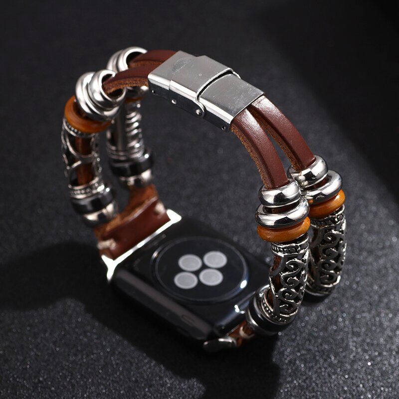 Watch Band Manufacturer - Ethnic Buckle Leather Strap Jewelry Accessory