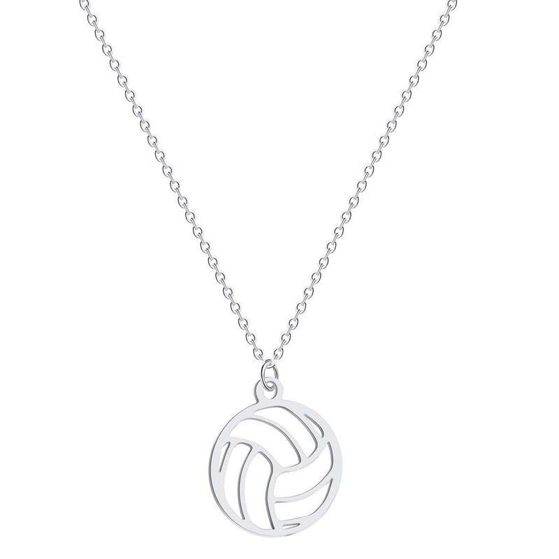 Pendant Necklace Manufacturer - Sports Volleyball Shaped Stainless Steel Unisex