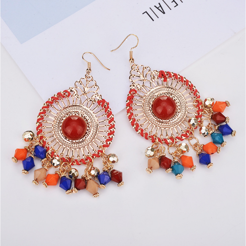 Hoop Earrings Manufacturer - Fashion Gold Colorful Women Wholesale Jewelry