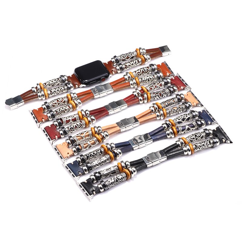 Watch Band Manufacturer - Ethnic Buckle Leather Strap Jewelry Accessory