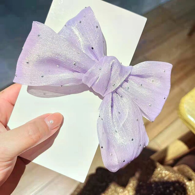 Hair Clip Manufacturer - Net Red Star Bow Korean Headwear Back Head Top Clip