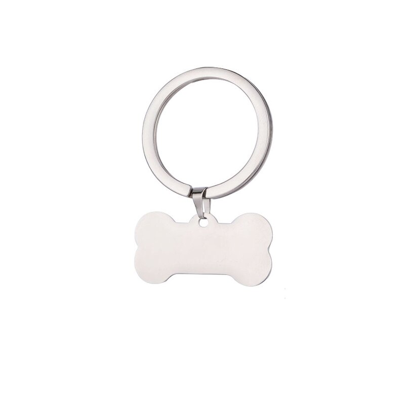 Keychain Manufacturer - Custom Logo Bone Shape Stainless Steel Dog Tags Pendant