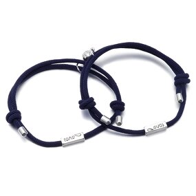 Couple Bracelet Manufacturer - Alloy Sun Moon Leather Hand-Woven Long Distance Gift