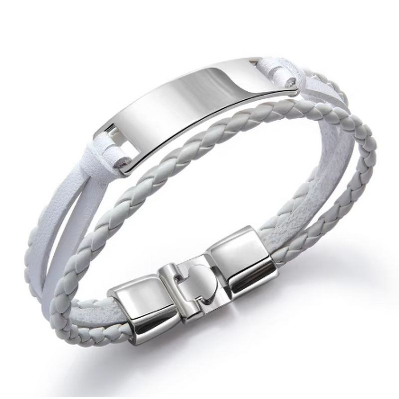 Leather Bracelet Manufacturer - Bulk Custom Engraved Multilayer Stainless Steel