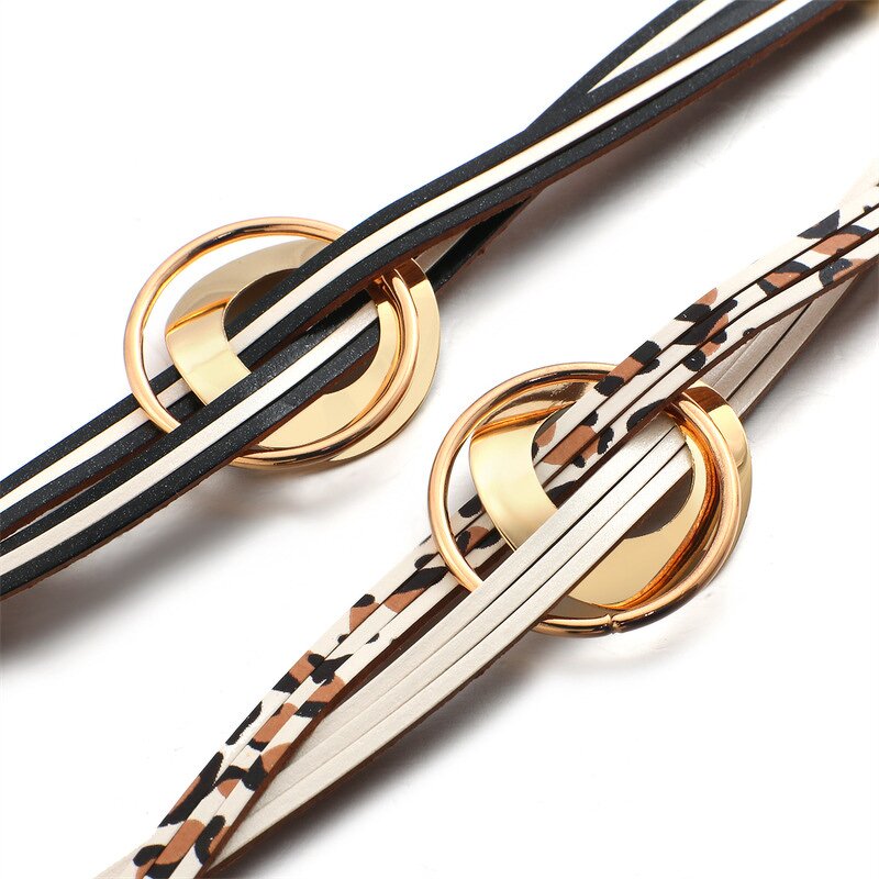 Leather Bracelet Manufacturer - 2026 Boho Circle Magnetic Layered PU Friendship