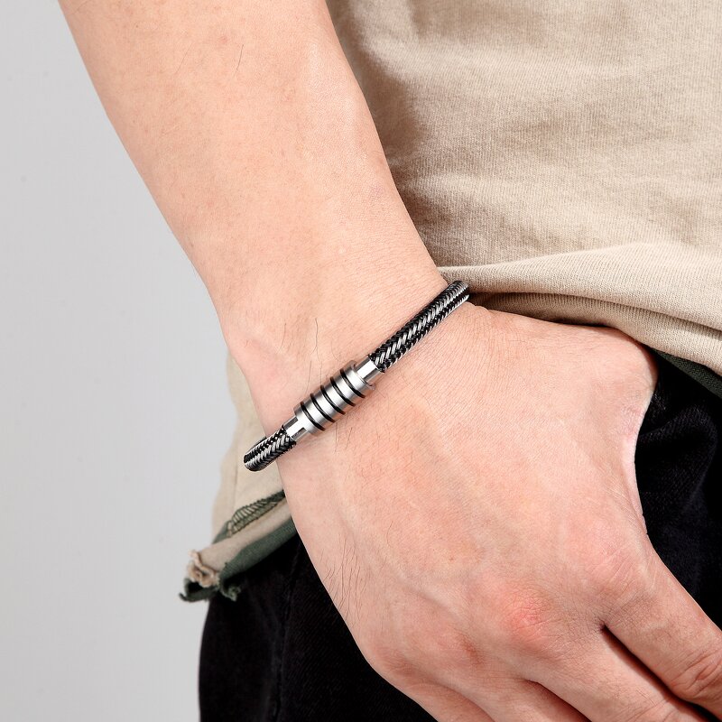 Wire Bracelet Manufacturer - Handmade Woven Stainless Steel Magnetic Clasp