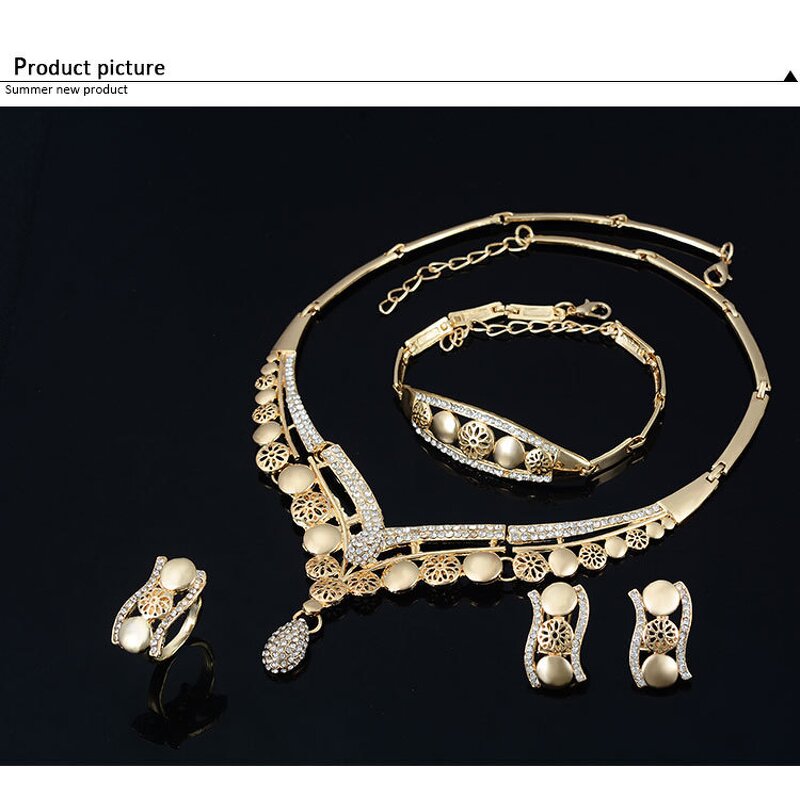 Jewelry Set Manufacturer - 5Pcs Zircon Alloy Punk Weddings Parties Holiday Women