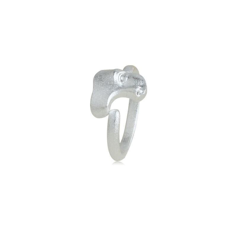 Opening Ring Manufacturer - Silver Burnt White Texture Mask Versatile Copper
