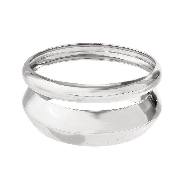 Chunky Bangle Manufacturer - 2025 Smooth Metal Round Large Women Accessories
