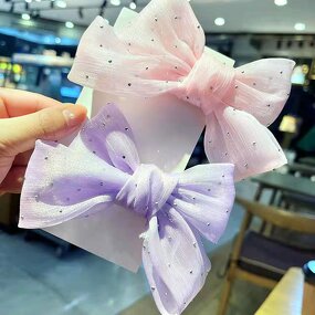 Hair Clip Manufacturer - Net Red Star Bow Korean Headwear Back Head Top Clip