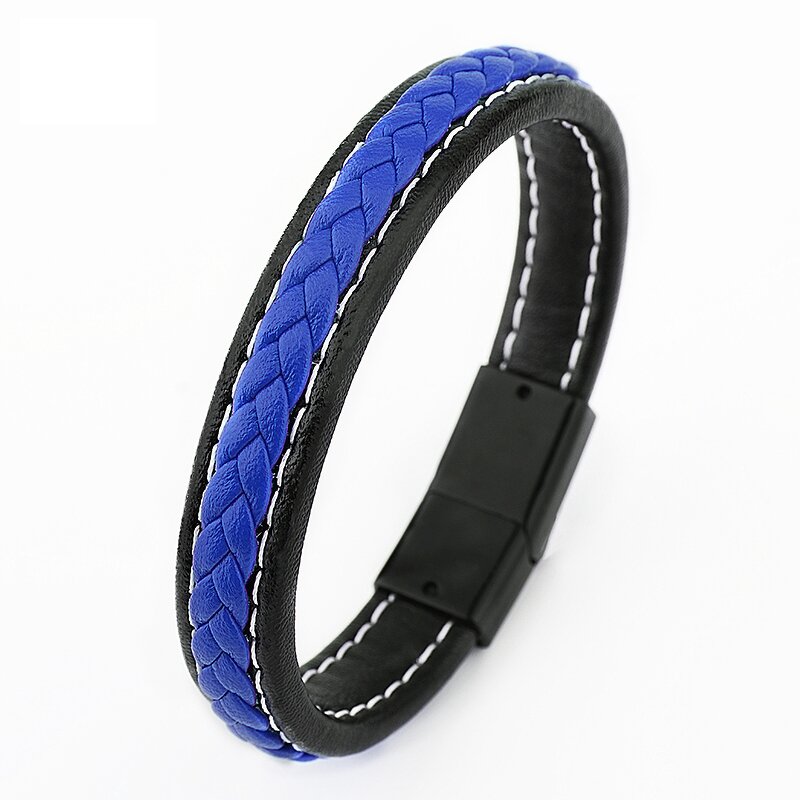 Couple Bracelet Manufacturer - Braided Alloy Leather Magnetic Best Friends Gift