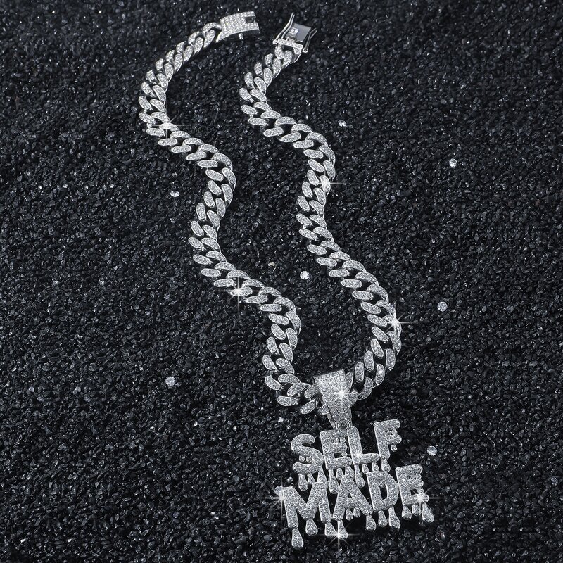Pendant Necklace Manufacturer - 18k Gold Moissanite Letter Cuban Link Chain 2026