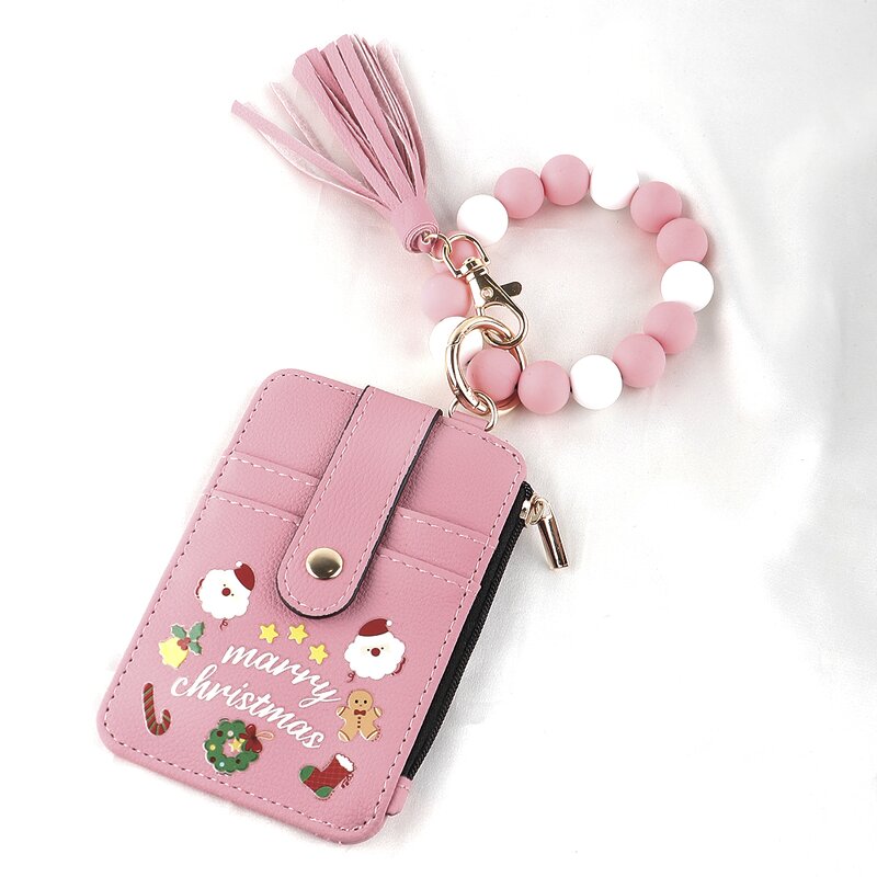 Leather Card Holder Manufacturer - Id Credit Card Wallet Key Chains Women Gift