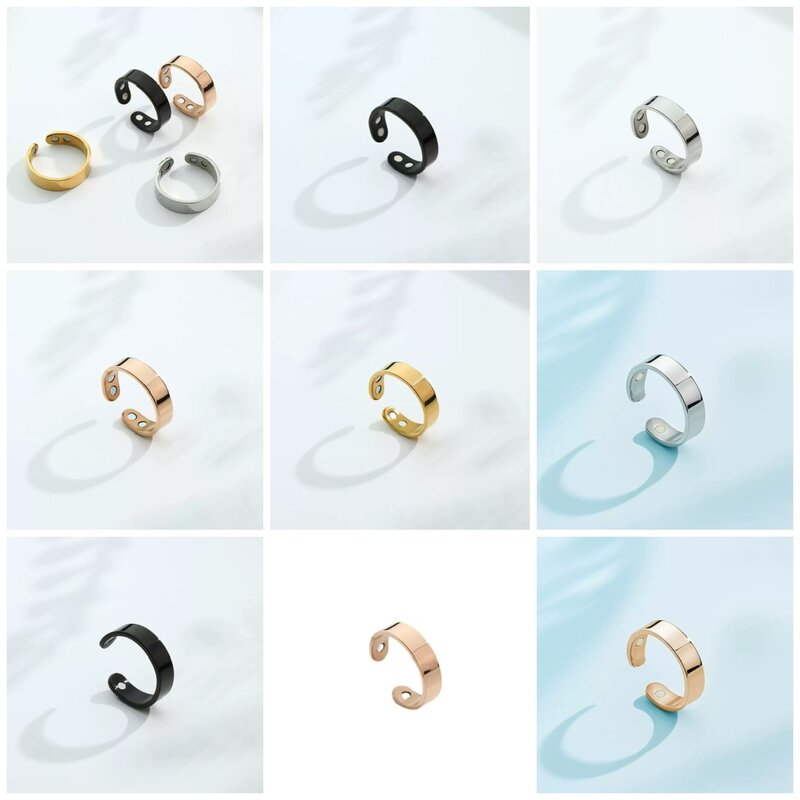 Stainless Steel Ring Manufacturer - Magnetic Opening Anti-Snoring Double Fashion