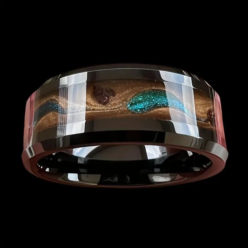 Men's Ring Manufacturer - Titanium Steel Hip-Hop Colorful Liquid Sand Non-Fading