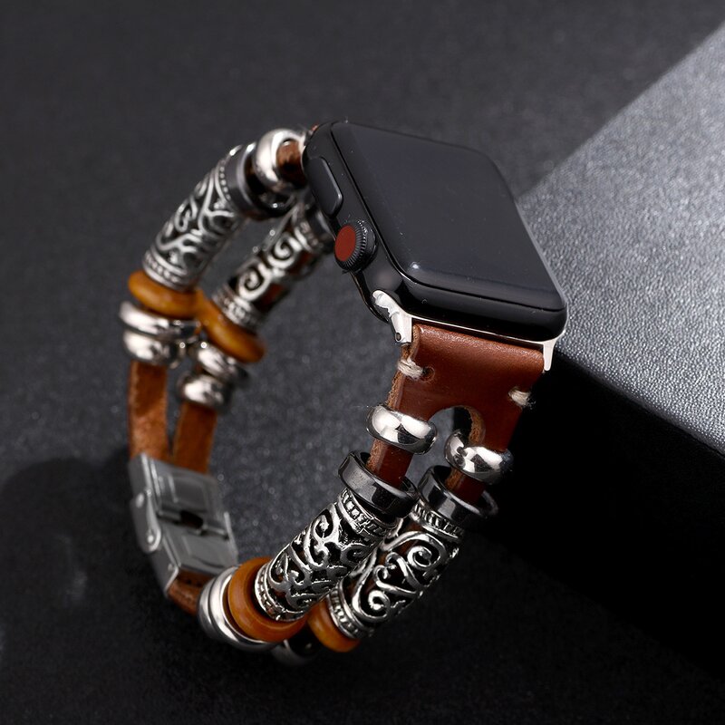 Watch Band Manufacturer - Ethnic Buckle Leather Strap Jewelry Accessory