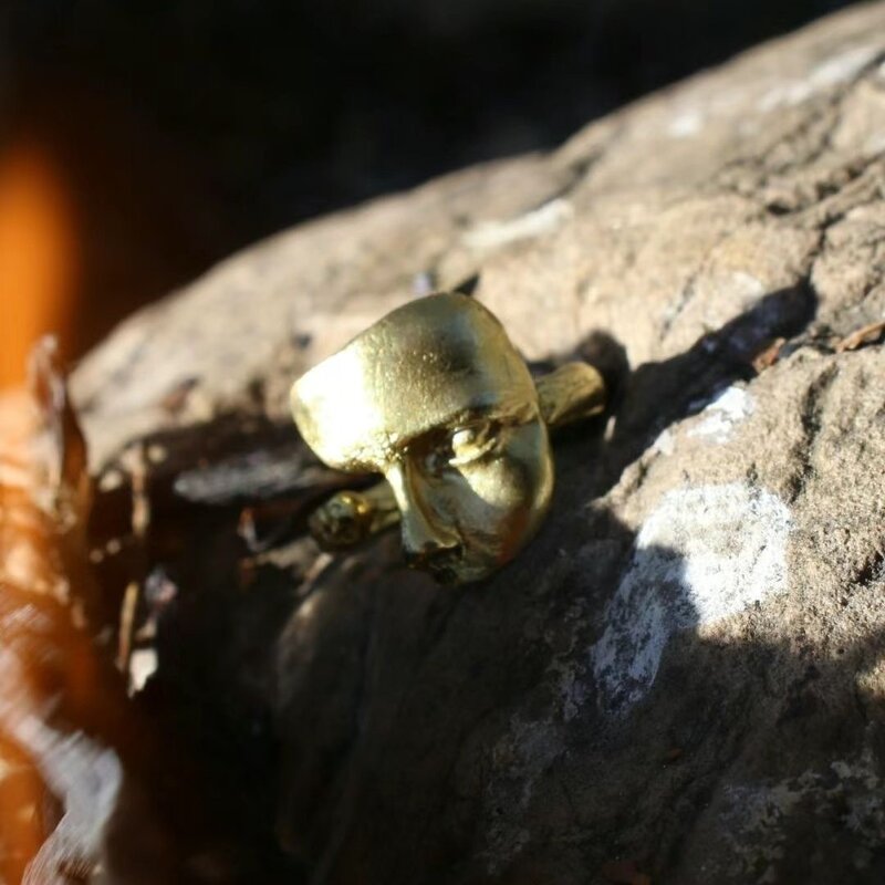 Opening Ring Manufacturer - Silver Burnt White Texture Mask Versatile Copper