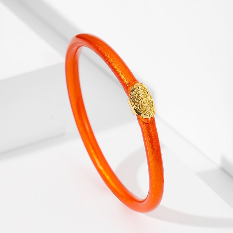 Silicone Bracelet Manufacturer - Fashion Simple Jelly Bangle Paint Gold Powder Alloy