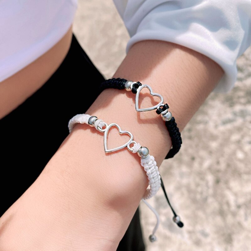 Friendship Bracelet Manufacturer - Wholesale Handmade Couples Love Heart Adjustable