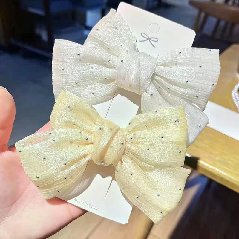 Hair Clip Manufacturer - Net Red Star Bow Korean Headwear Back Head Top Clip