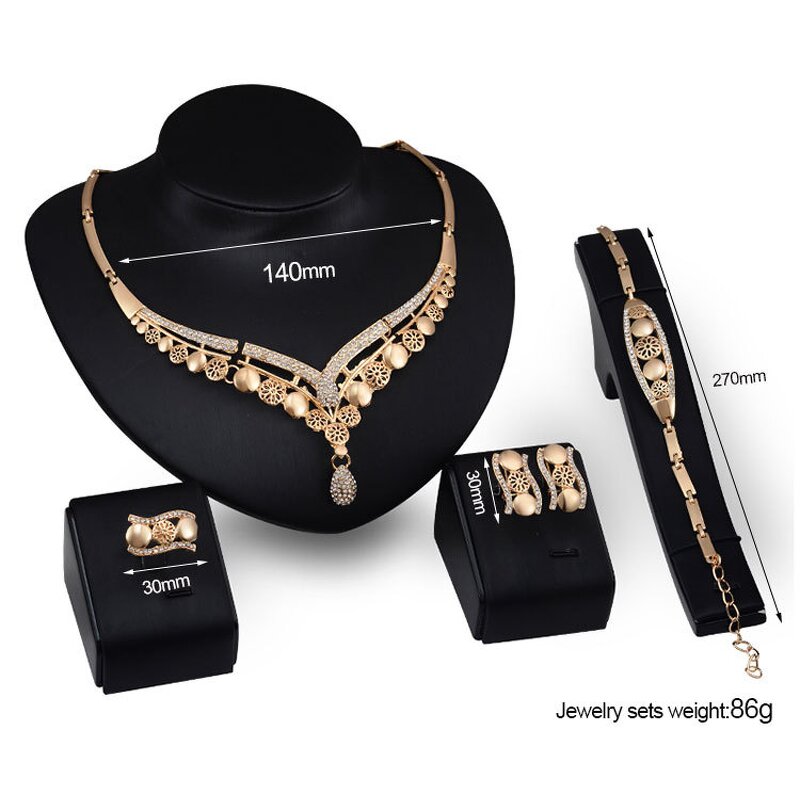 Jewelry Set Manufacturer - 5Pcs Zircon Alloy Punk Weddings Parties Holiday Women