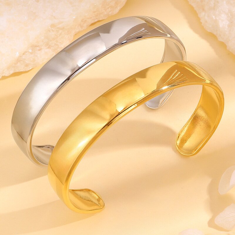 Cuff Bangle Manufacturer - Adjustable Polished Stainless Steel Unisex Hand Made