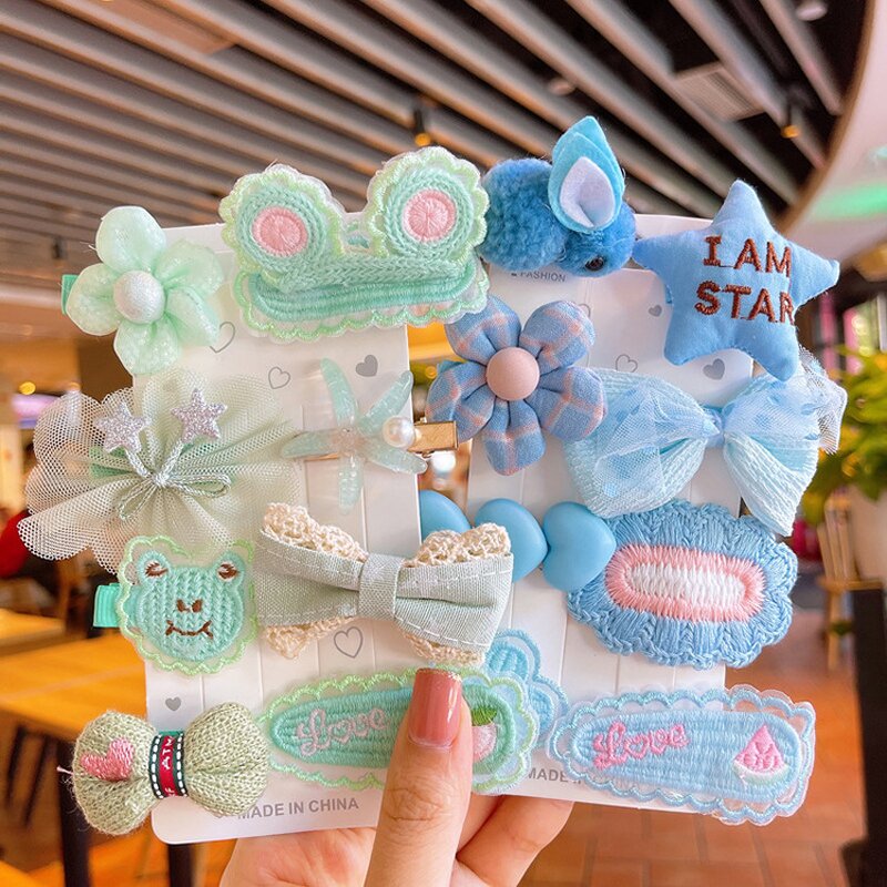 Hair Pins Set Manufacturer - Wholesale 8 Piece Baby Girls Cute Hair Clips Accessories