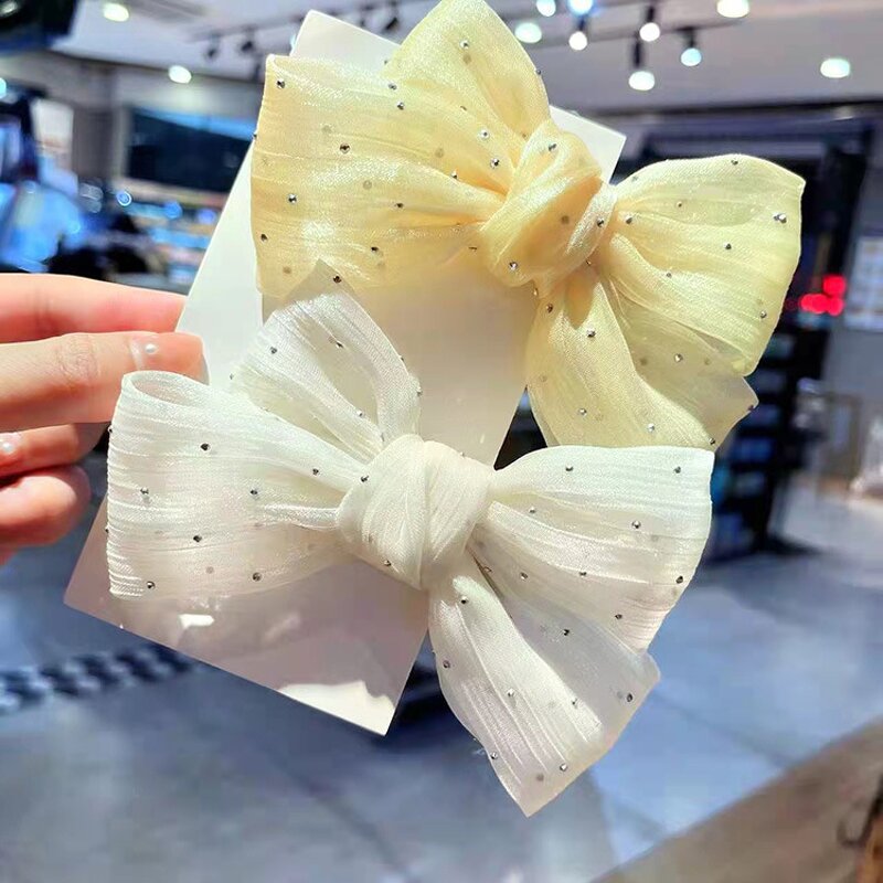 Hair Clip Manufacturer - Net Red Star Bow Korean Headwear Back Head Top Clip