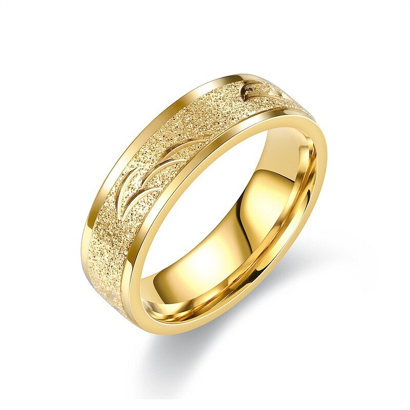 Stainless Steel Ring Manufacturer - Wholesale 18K Gold 6MM Snake Ring Couples Gift
