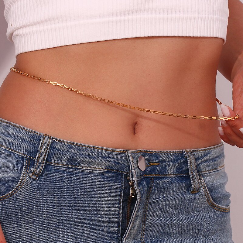 Belly Chain Manufacturer - Non Tarnish Waterproof 18k Gold Plated Stainless Steel Women