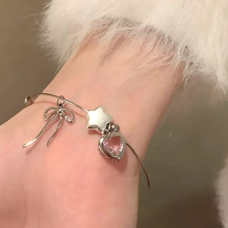 Thin Bracelet Manufacturer - Sweet Bow Open Star Zircon Jewelry