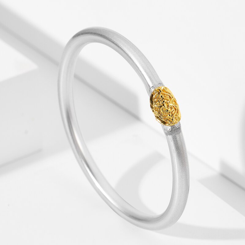 Silicone Bracelet Manufacturer - Fashion Simple Jelly Bangle Paint Gold Powder Alloy