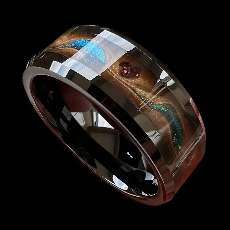 Men's Ring Manufacturer - Titanium Steel Hip-Hop Colorful Liquid Sand Non-Fading