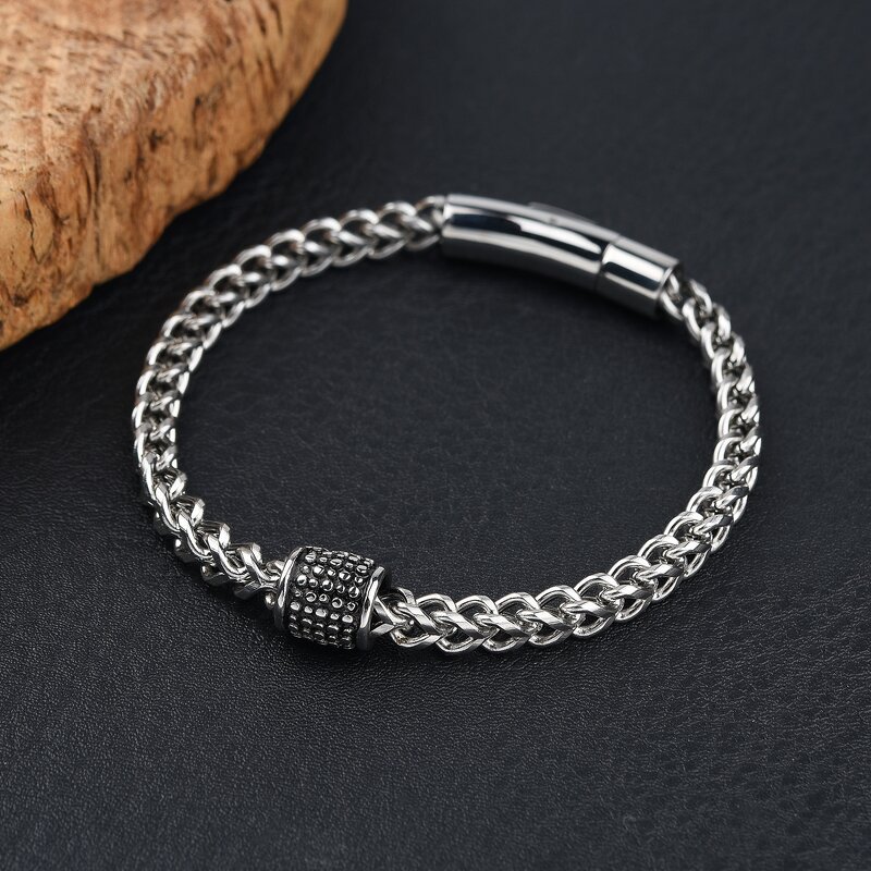 Stainless Steel Bracelet Manufacturer - Snap Chain Simple Fashionable Mens Gift